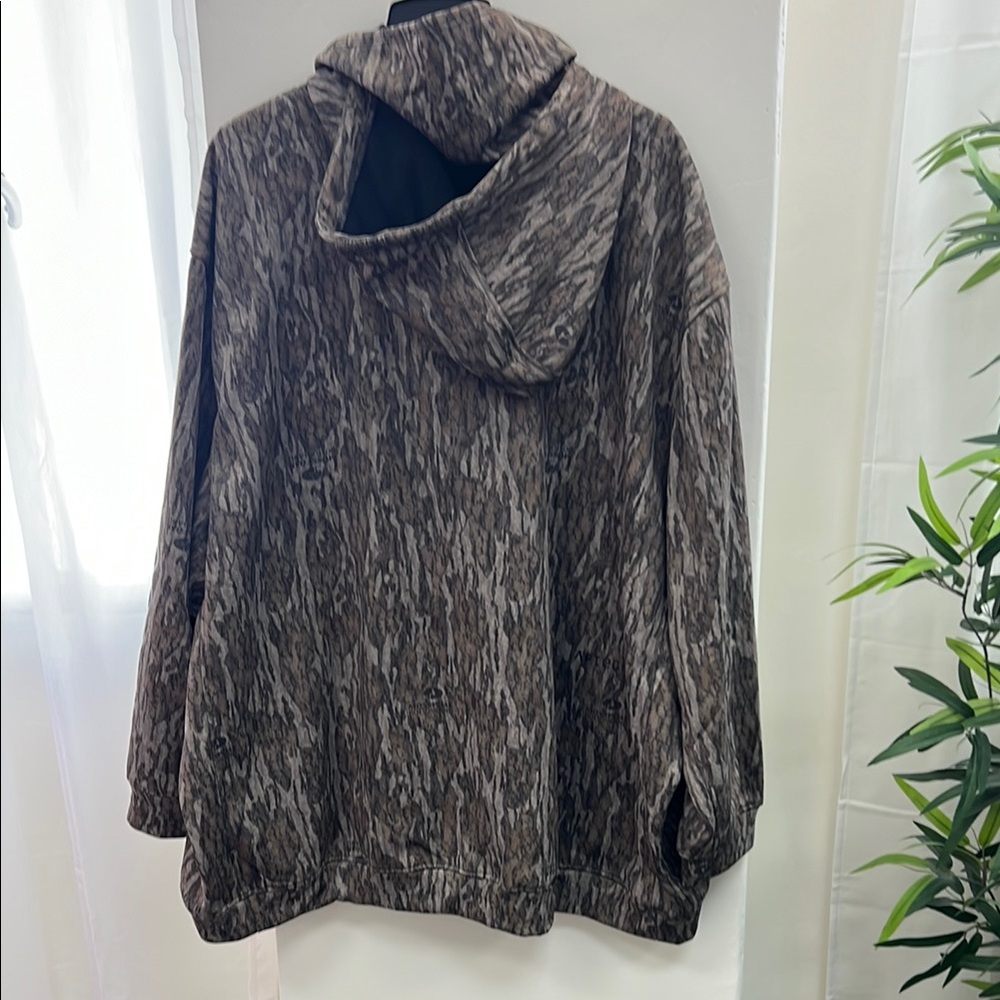 Brown and Black Mock Neck Pullover with Artistic Pattern - Picture 5 of 5